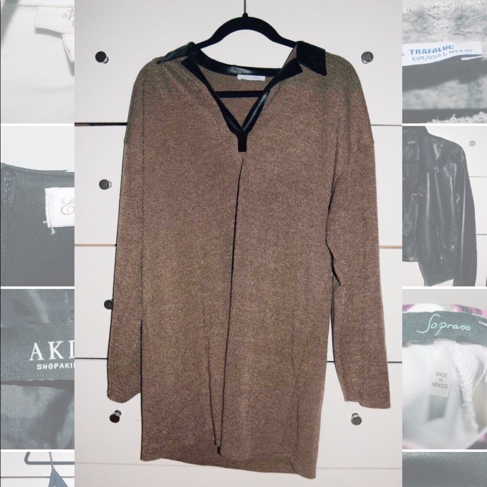 Brown Zara Sweater Dress